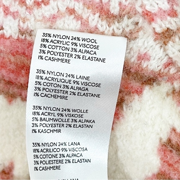 Anthropologie Pink Aimee Pommed Alpaca Wool Sweater Size XS - Picture 5 of 7